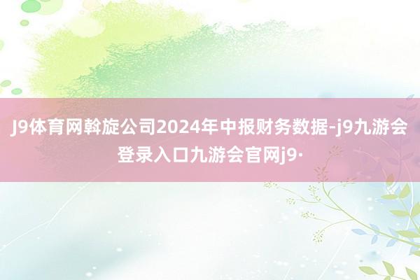 J9体育网斡旋公司2024年中报财务数据-j9九游会登录入口九游会官网j9·