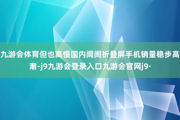 九游会体育但也高慢国内阛阓折叠屏手机销量稳步高潮-j9九游会登录入口九游会官网j9·