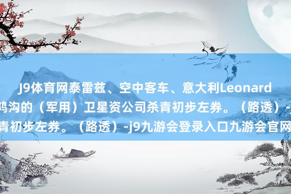 J9体育网泰雷兹、空中客车、意大利Leonardo探讨围绕100亿欧元合鸿沟的（军用）卫星资公司杀青初步左券。（路透）-j9九游会登录入口九游会官网j9·