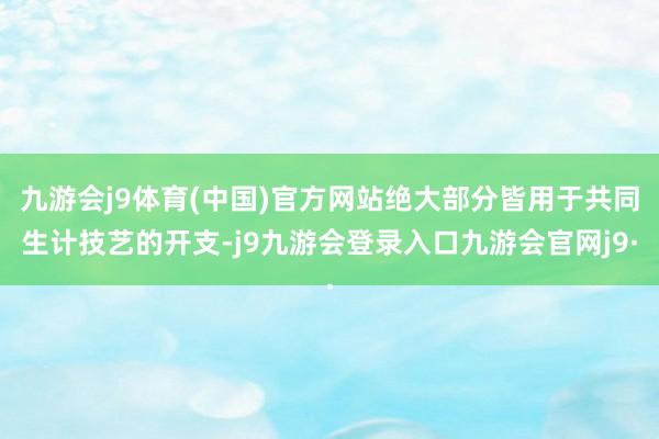 九游会j9体育(中国)官方网站绝大部分皆用于共同生计技艺的开支-j9九游会登录入口九游会官网j9·