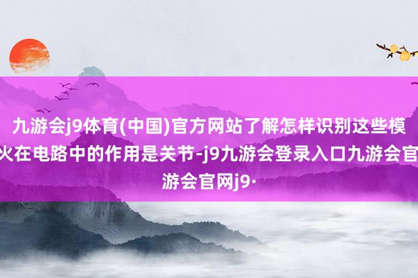 九游会j9体育(中国)官方网站了解怎样识别这些模块过火在电路中的作用是关节-j9九游会登录入口九游会官网j9·